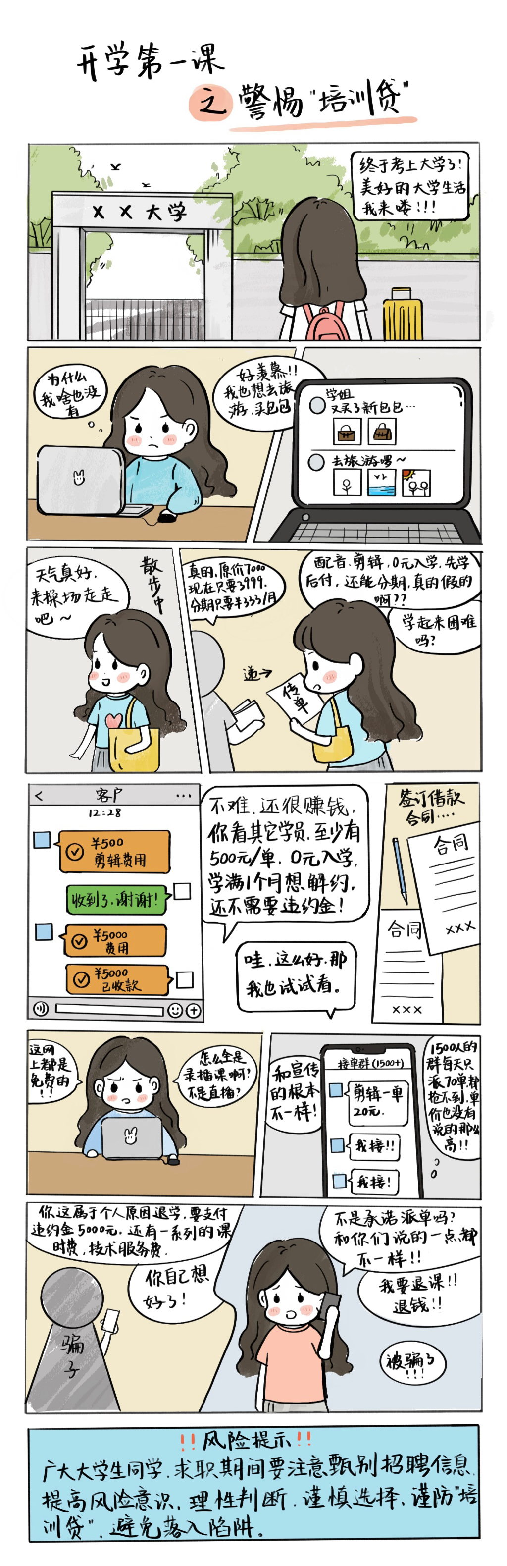 1.晋安漫画-警惕“培训贷”--文案：晋安支行-许小霞 绘图：晋安支行-李思怡.jpg